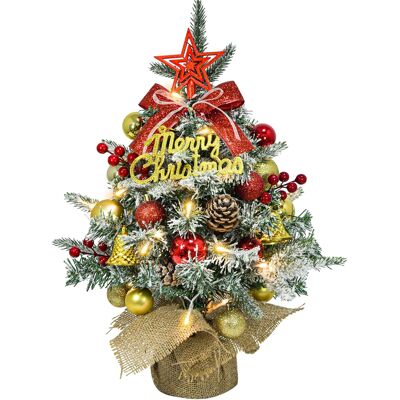 Inny producent Choinka Sztuczna Mini LED Ośnieżona Dekoracja Świąteczna Czerwona 45cm Inny producent Choinka Sztuczna Mini LED Ośnieżona Dekoracja Świąteczna Czerwona 45cm