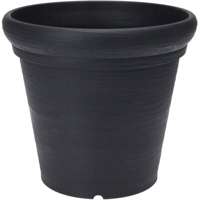 Koopman Doniczka Osłonka Ogrodowa Plastikowa Czarna Okrągła Duża VILDE 38 x 34 cm Koopman Doniczka Osłonka Ogrodowa Plastikowa Czarna Okrągła Duża VILDE 38 x 34 cm