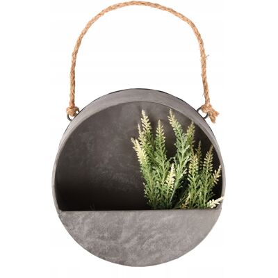 Esschert Design Doniczka Ścienna Ze Stali Ocynkowanej Kwietnik Wiszący Nowoczesny 20 Cm Esschert Design Doniczka Ścienna Ze Stali Ocynkowanej Kwietnik Wiszący Nowoczesny 20 Cm