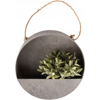 Esschert Design Doniczka ze stali ocynkowanej ŚCIENNA WISZĄCA na kwiaty zioła donica 35 cm Esschert Design Doniczka ze stali ocynkowanej ŚCIENNA WISZĄCA na kwiaty zioła donica 35 cm
