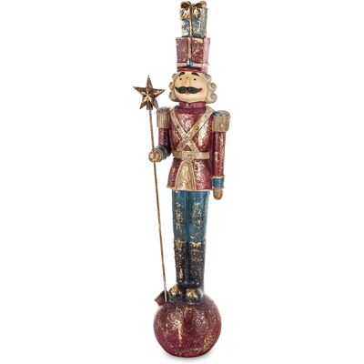 ART Dziadek Do Orzechów Figurka Retro Vintage Świąteczna Duża 64 Cm. Tworzywo ART Dziadek Do Orzechów Figurka Retro Vintage Świąteczna Duża 64 Cm. Tworzywo