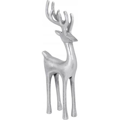 Koopman FIGURKA BOŻONARODZENIOWA RENIFER SREBRNA ALUMINIUM 14 X 6 X 35 CM Koopman FIGURKA BOŻONARODZENIOWA RENIFER SREBRNA ALUMINIUM 14 X 6 X 35 CM