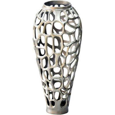 Finebuy Wazon Podłogowy 85 Cm Aluminium Srebrny, Wazon Kwiaty Rzeźbiarski Smukły Wazon Stojący W Nieregularnym Kształcie, Wazon Metalowy Ręcznie Wyk.. Finebuy Wazon Podłogowy 85 Cm Aluminium Srebrny, Wazon Kwiaty Rzeźbiarski Smukły Wazon Stojący W Nieregularnym Kształcie, Wazon Metalowy Ręcznie Wyk..