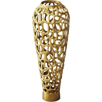 Finebuy Wazon Podłogowy 85 Cm Aluminium Złoty, Wazon Na Kwiaty Rzeźbiarski Smukły Wazon Stojący W Nieregularnym Kształcie, Wazon Metalowy Ręcznie Wy.. Finebuy Wazon Podłogowy 85 Cm Aluminium Złoty, Wazon Na Kwiaty Rzeźbiarski Smukły Wazon Stojący W Nieregularnym Kształcie, Wazon Metalowy Ręcznie Wy..