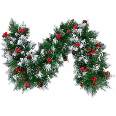 Springos GIRLANDA CHOINKOWA ŚWIĄTECZNA ŁAŃCUCH SZTUCZNA OZDOBY 110cm ZIELONA PIĘKNA Springos GIRLANDA CHOINKOWA ŚWIĄTECZNA ŁAŃCUCH SZTUCZNA OZDOBY 110cm ZIELONA PIĘKNA
