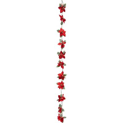 Atmosphera GIRLANDA POLIESTEROWA W CZERWONE KWIATY 180 CM DO DEKORACJI DOMU Atmosphera GIRLANDA POLIESTEROWA W CZERWONE KWIATY 180 CM DO DEKORACJI DOMU
