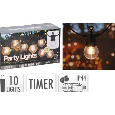 ProGarden GIRLANDA ŚWIETLNA 10 LED TWORZYWO SZTUCZNE 450X5X11 CM CZARNY TIMER IP44 ProGarden GIRLANDA ŚWIETLNA 10 LED TWORZYWO SZTUCZNE 450X5X11 CM CZARNY TIMER IP44