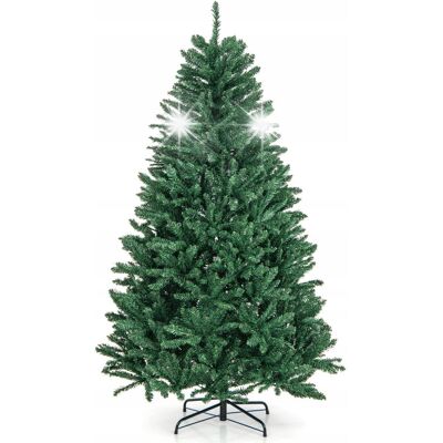 COSTWAY Prosta sztuczna choinka świąteczna 180 cm COSTWAY Prosta sztuczna choinka świąteczna 180 cm