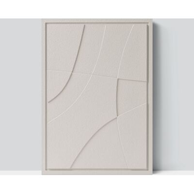 Cezar Wall Decor 350x500x18mm ABSTRACT 2 MURSO Natural Cream Cezar Wall Decor 350x500x18mm ABSTRACT 2 MURSO Natural Cream