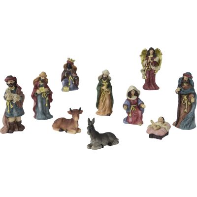 Kaemingk Zestaw Figurek Do Szopki Bożonarodzeniowej, 10 Postaci, Żywica, Do 13,5 Cm Kaemingk Zestaw Figurek Do Szopki Bożonarodzeniowej, 10 Postaci, Żywica, Do 13,5 Cm