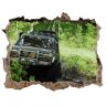 Foto zdjęcie dziura na ścianę Jeep w lesie 120x81, Tulup