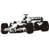 Naklejkolandia Naklejka na ścianę Kubica bolid F1 Sauber BMW, 150x60 cm