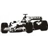 Naklejkolandia Naklejka na ścianę Kubica bolid F1 Sauber BMW, 200x80 cm