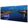 Tulup Panel szklany Statek morze miasto nocą 120x60 cm