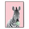 ART PLAKAT ZEBRA BUBBLE GUM PINK