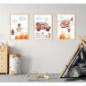 Wallie Studio Dekoracji Plakaty ścienne Straż pożarna, Strażak, Wóz strażacki format A2