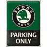 ART Tablica szyld SKODA PARKING ONLY plakat metal 30x40