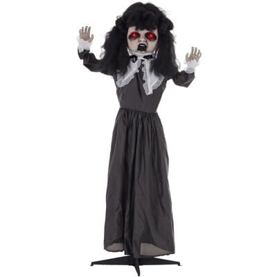 Homcom 160 Cm Dekoracja Halloween, Lalka Duch Z Led I Dźwiękiem Homcom 160 Cm Dekoracja Halloween, Lalka Duch Z Led I Dźwiękiem