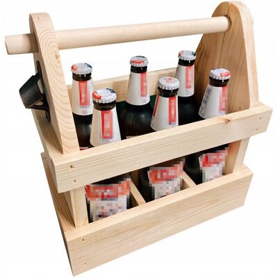 Woodsun Drewniana skrzynka na piwo z otwieraczem gift box na prezent okazje, święta, urodziny Woodsun Drewniana skrzynka na piwo z otwieraczem gift box na prezent okazje, święta, urodziny