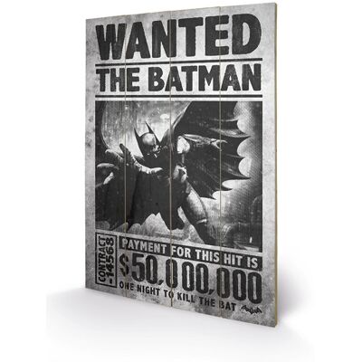 Grafika na drewnie PYRAMID INTERNATIONAL Batman Arkham Origins (Wanted), 40x59x150 cm Grafika na drewnie PYRAMID INTERNATIONAL Batman Arkham Origins (Wanted), 40x59x150 cm