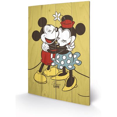 Grafika na drewnie PYRAMID INTERNATIONAL Mickey & Myszka Minnie True Love, zielono-czarny, 40x59x150 cm Grafika na drewnie PYRAMID INTERNATIONAL Mickey & Myszka Minnie True Love, zielono-czarny, 40x59x150 cm