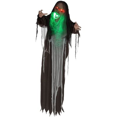 Homcom Hanging Monster 183 Cm Z Zielonymi Led, Dźwięk Halloween Homcom Hanging Monster 183 Cm Z Zielonymi Led, Dźwięk Halloween