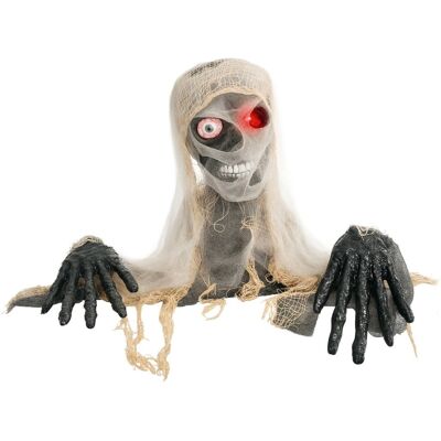 Homcom 14' Single-Eyed Mummy Outdoor Halloween Decoration, Halloween Animatronic With Sound Activated, Light Up Eyes, Sound Effects, Animated Prop F.. Homcom 14' Single-Eyed Mummy Outdoor Halloween Decoration, Halloween Animatronic With Sound Activated, Light Up Eyes, Sound Effects, Animated Prop F..