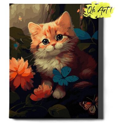 Malowanie Po Numerach 40x50cm dzieci – Obraz do Malowania po numerach Kotek w lesie – Oh Art! Malowanie Po Numerach 40x50cm dzieci – Obraz do Malowania po numerach Kotek w lesie – Oh Art!