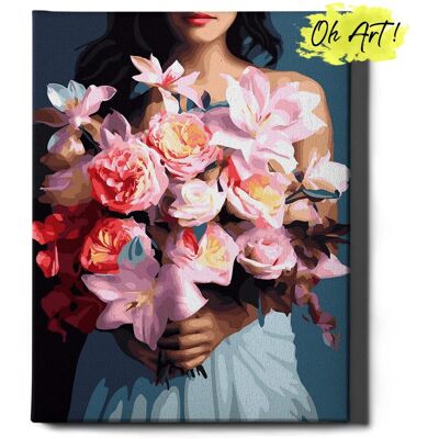 Malowanie Po Numerach 40x50cm Kwiaty – Kreatywne Obrazy do Malowania po numerach z Rama Różowy bukiet – Oh Art! Malowanie Po Numerach 40x50cm Kwiaty – Kreatywne Obrazy do Malowania po numerach z Rama Różowy bukiet – Oh Art!