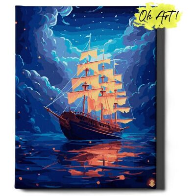 Malowanie Po Numerach 40x50cm Magiczny statek – Kreatywne Obrazy do Malowania po numerach z Rama Pejzaż – Oh Art! Malowanie Po Numerach 40x50cm Magiczny statek – Kreatywne Obrazy do Malowania po numerach z Rama Pejzaż – Oh Art!