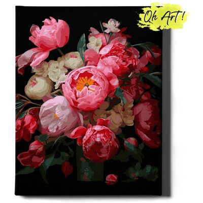 Malowanie Po Numerach 40X50Cm Różowe Piwonie – Obraz Do Malowania Po Numerach Kwiaty – Oh Art! Malowanie Po Numerach 40X50Cm Różowe Piwonie – Obraz Do Malowania Po Numerach Kwiaty – Oh Art!