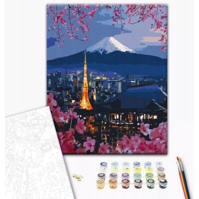 ART Malowanie po numerach BRUSHME 40x50 cm Podróż po Japonii 1 szt ART Malowanie po numerach BRUSHME 40x50 cm Podróż po Japonii 1 szt