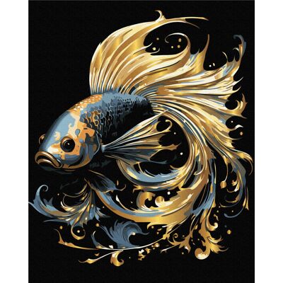ART Malowanie Po Numerach, Brushme, 40X50Cm, Gold, Magic Fish, 1 Szt. ART Malowanie Po Numerach, Brushme, 40X50Cm, Gold, Magic Fish, 1 Szt.