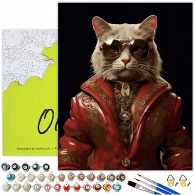Oh Art! Malowanie po numerach CZARNE PŁÓTNO Kot Obrazy Do Malowania po numerach Oh Art! Malowanie po numerach CZARNE PŁÓTNO Kot Obrazy Do Malowania po numerach