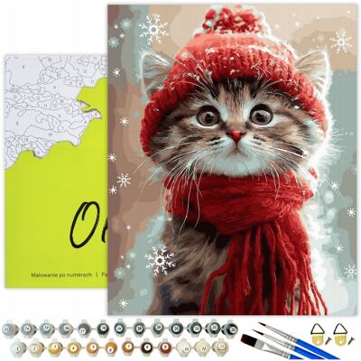 Oh Art! MALOWANIE PO NUMERACH Kot Obrazy do Malowania po numerach z Ramą Dla dzieci Oh Art! MALOWANIE PO NUMERACH Kot Obrazy do Malowania po numerach z Ramą Dla dzieci