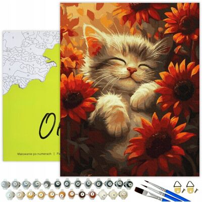 Oh Art! MALOWANIE PO NUMERACH Kot Obrazy Do Malowania Z RAMĄ Dla Dzieci 40x50 OhArt Oh Art! MALOWANIE PO NUMERACH Kot Obrazy Do Malowania Z RAMĄ Dla Dzieci 40x50 OhArt