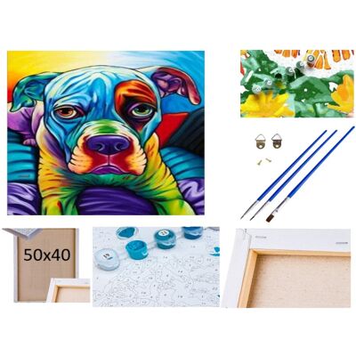 DK Investment Group Malowanie po numerach Obraz Rama Płótno ZESTAW 5w1 PIES BULDOG PSY piesek bulldog DK Investment Group Malowanie po numerach Obraz Rama Płótno ZESTAW 5w1 PIES BULDOG PSY piesek bulldog