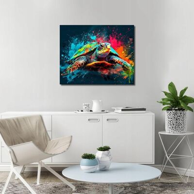 nieznany producent Malowanie po numerach obraz z ramą + farbki pędzle motyw żółw 40x50 cm nieznany producent Malowanie po numerach obraz z ramą + farbki pędzle motyw żółw 40x50 cm