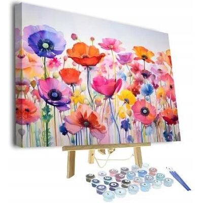 nieznany producent Malowanie po numerach obraz z ramką i sztalugą zestaw 40 x 50cm kwiaty maki nieznany producent Malowanie po numerach obraz z ramką i sztalugą zestaw 40 x 50cm kwiaty maki