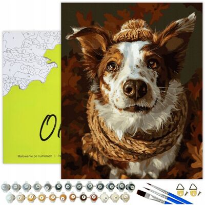 Oh Art! MALOWANIE PO NUMERACH Pies Obrazy do Malowania po numerach z Ramą Oh Art! MALOWANIE PO NUMERACH Pies Obrazy do Malowania po numerach z Ramą