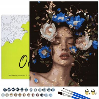 Oh Art! MALOWANIE PO NUMERACH z Ramą ze złotą farbą NA CZARNYM PŁÓTNIE Kobieta Oh Art! MALOWANIE PO NUMERACH z Ramą ze złotą farbą NA CZARNYM PŁÓTNIE Kobieta