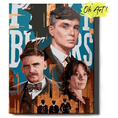 Malowanie Po Numerach ze złotą farbą z Ramą 40x50 cm Tommy Shelby – Obraz do Malowania po numerach z błyszczącą farbą Ludzie Oh Art! Malowanie Po Numerach ze złotą farbą z Ramą 40x50 cm Tommy Shelby – Obraz do Malowania po numerach z błyszczącą farbą Ludzie Oh Art!
