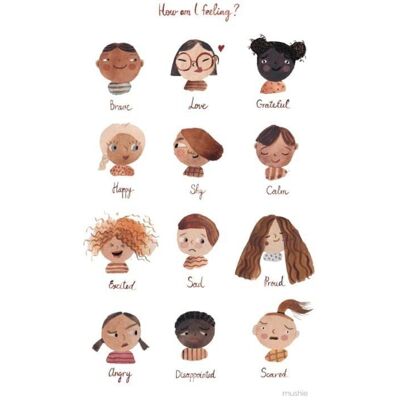 Mushie - Plakat Uczucia Feelings Medium Mushie - Plakat Uczucia Feelings Medium