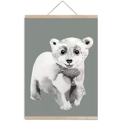 NUUKK eco plakat dekoracyjny Polarny Miś NUUKK eco plakat dekoracyjny Polarny Miś