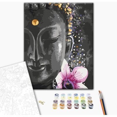 ARTGEIST Obraz do samodzielnego malowania - Budda i kwiat ARTGEIST Obraz do samodzielnego malowania - Budda i kwiat