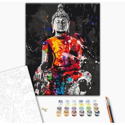ARTGEIST Obraz do samodzielnego malowania - Budda w kolorach ARTGEIST Obraz do samodzielnego malowania - Budda w kolorach