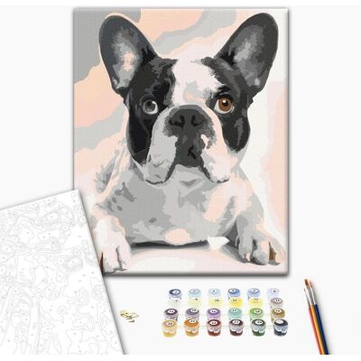 Zestaw do malowania na płótnie DIY - Bulldog Francuski 40x60 - Materiały artystyczne Zestaw do malowania na płótnie DIY - Bulldog Francuski 40x60 - Materiały artystyczne