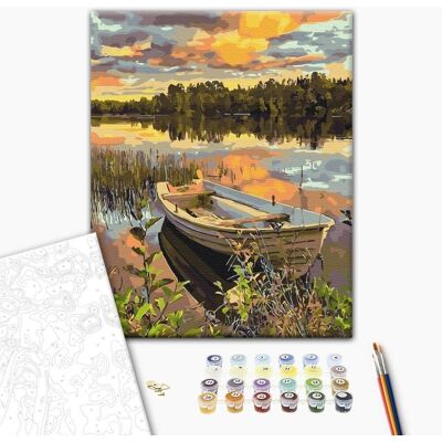ARTGEIST Obraz do samodzielnego malowania - Czekająca łódź ARTGEIST Obraz do samodzielnego malowania - Czekająca łódź