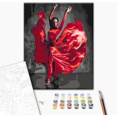 Zestaw Malowania na Płótnie Artgeist Czerwone Sukienka - 40x60cm Zestaw Malowania na Płótnie Artgeist Czerwone Sukienka - 40x60cm