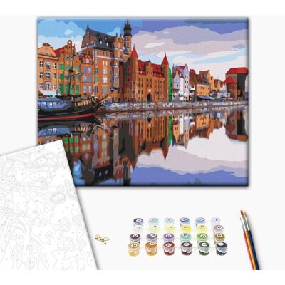 ARTGEIST Obraz do samodzielnego malowania - Długie Pobrzeże w Gdańsku ARTGEIST Obraz do samodzielnego malowania - Długie Pobrzeże w Gdańsku